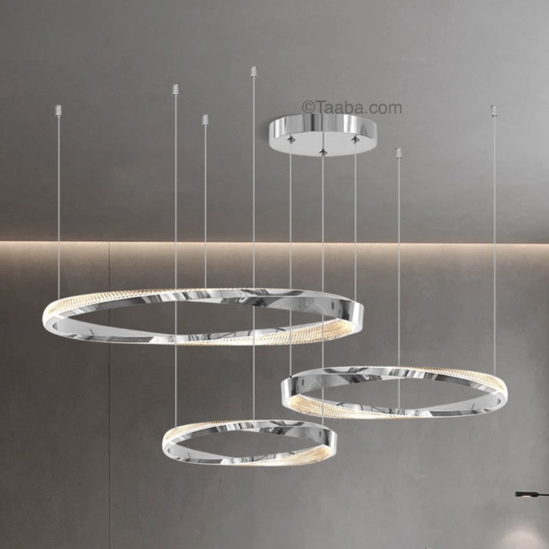 Cyber Style Three Ring Art Chandelier D0063P