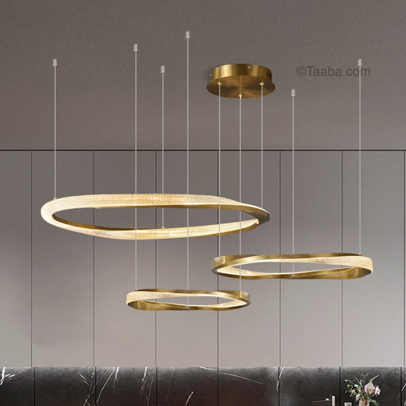 Cyber Style Three Ring Art Chandelier D0063P