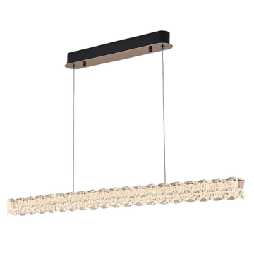 Pixel Long Strip Stainless Steel Textured Pendant Light D002C