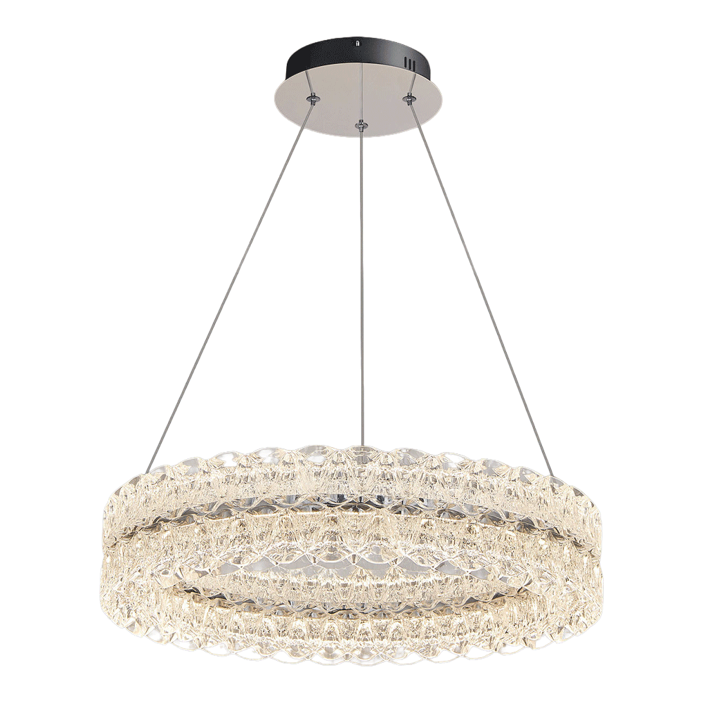 Axis Single Ring Aluminum Textured Pendant Light D0031