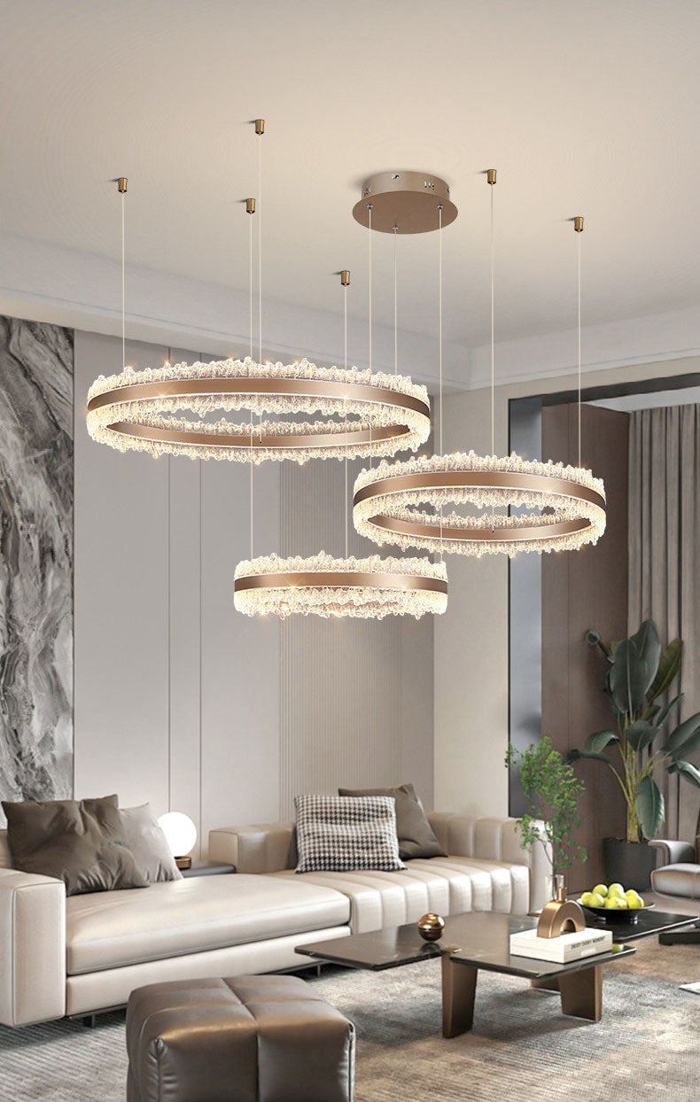 Core Three Ring Aluminum Glacier Pendant Light D0053P