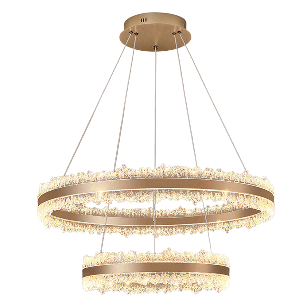 Core Double Ring Aluminum Glacier Pendant Light D0052