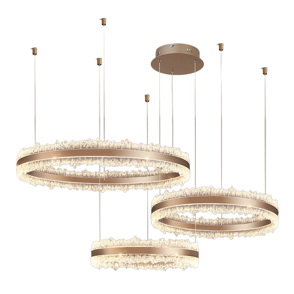 Core Three Ring Aluminum Glacier Pendant Light D0053P