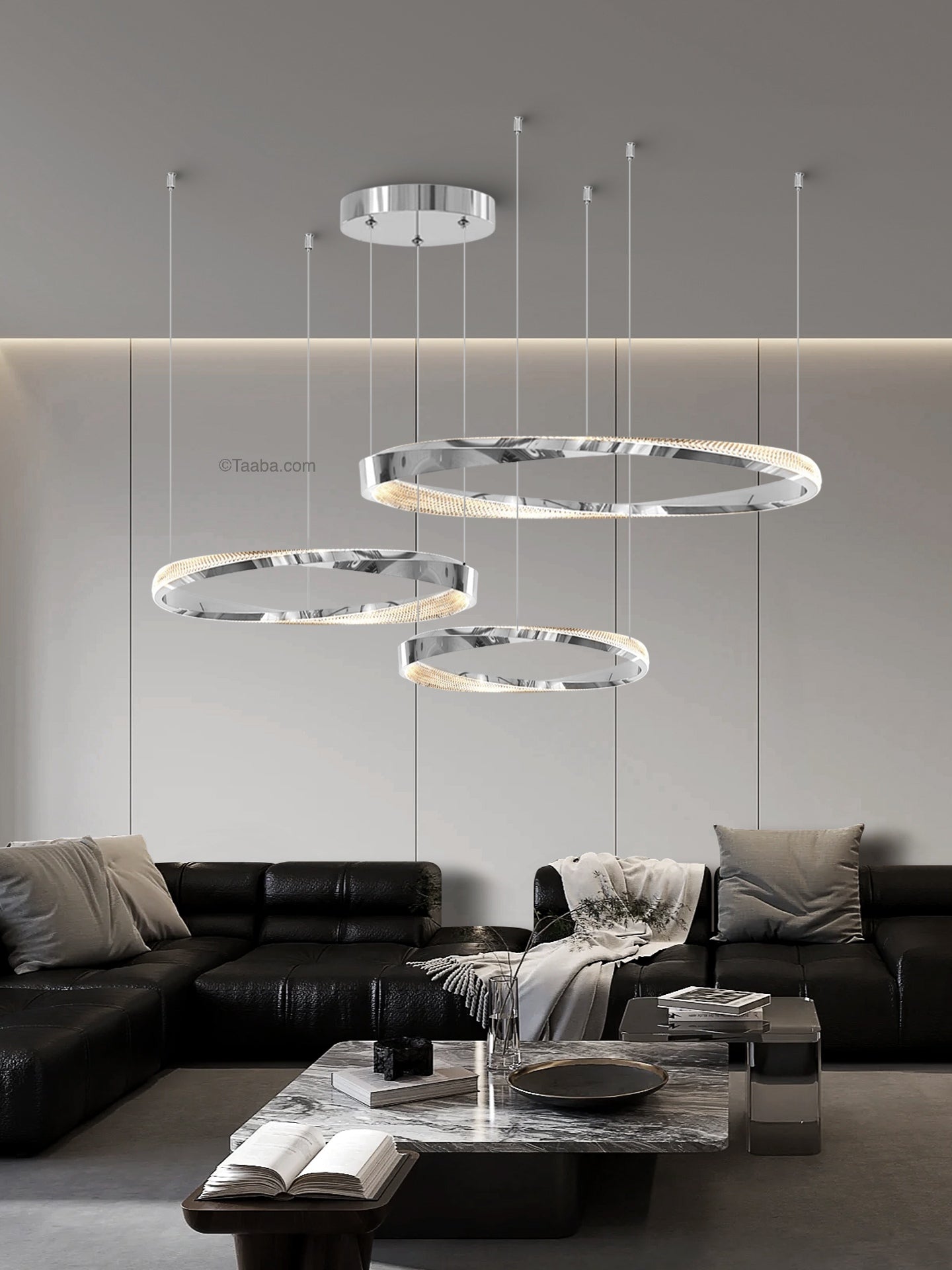Cyber Style Three Ring Art Chandelier D0063P