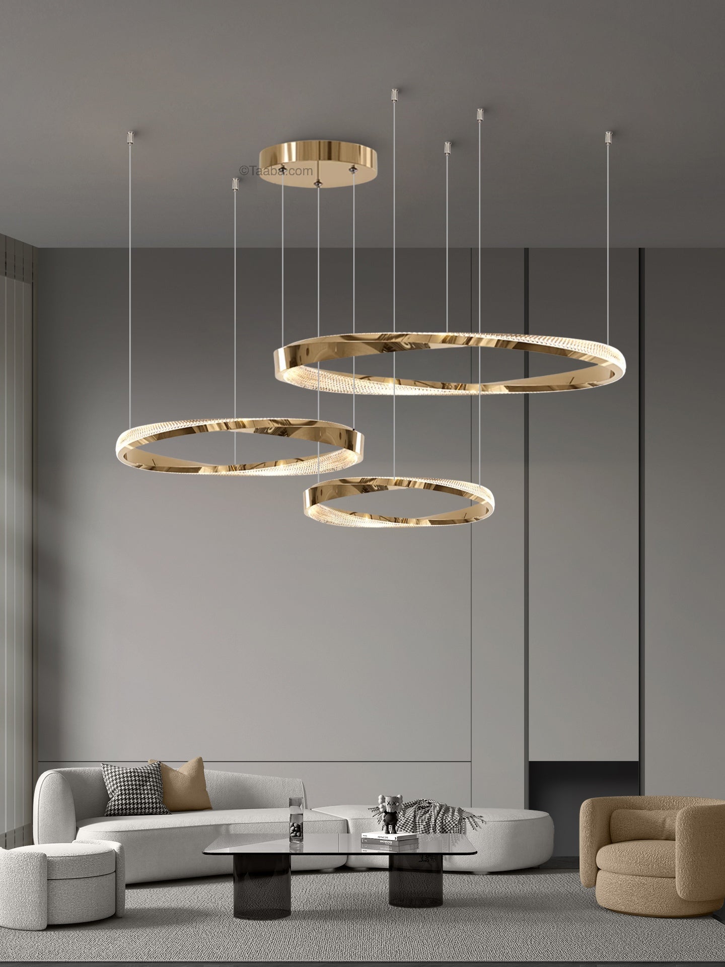 Cyber Style Three Ring Art Chandelier D0063P