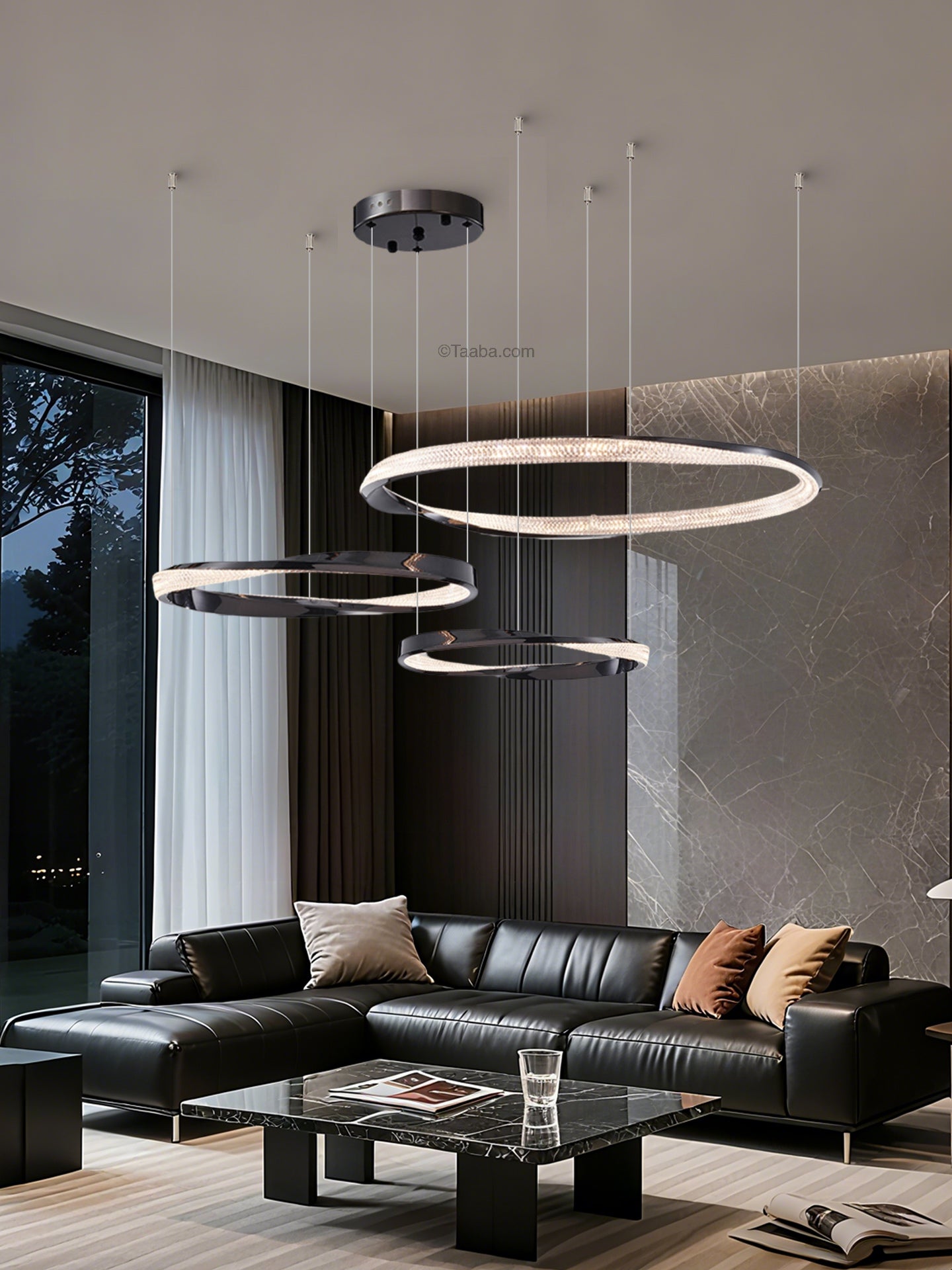 Cyber Style Three Ring Art Chandelier D0063P