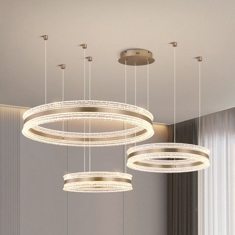 Flux Three Ring Aluminum Art Pendant Light D0013P