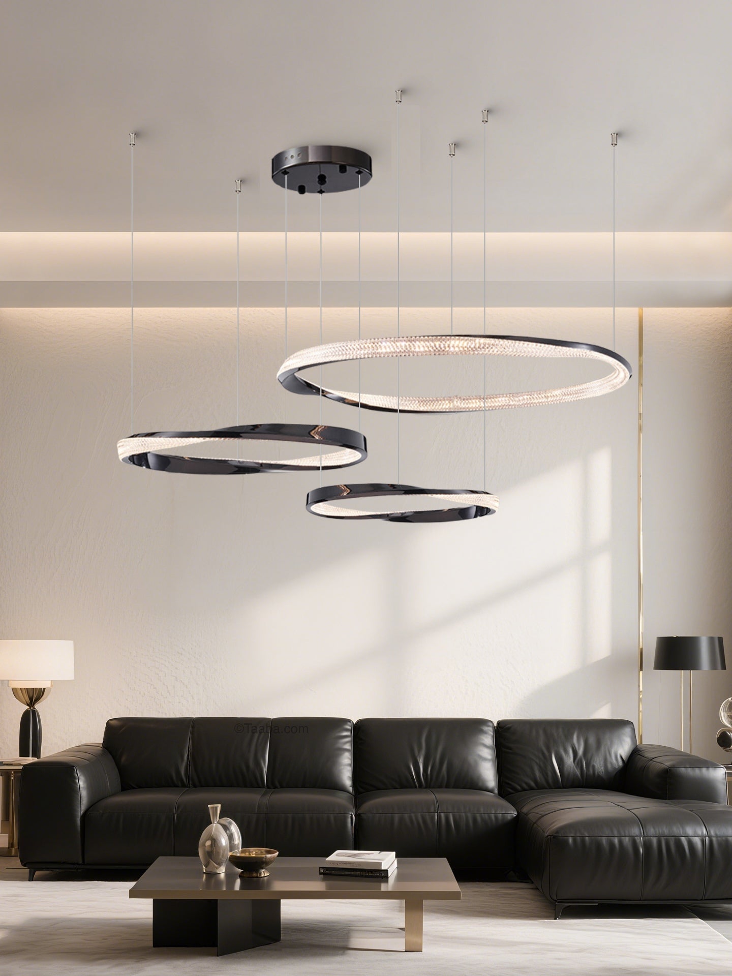 Cyber Style Three Ring Art Chandelier D0063P