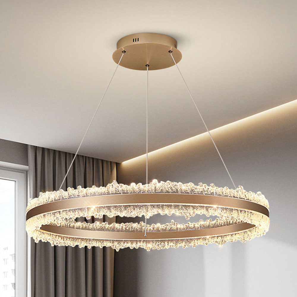 Core Single Ring Aluminum Glacier Pendant Light D0051
