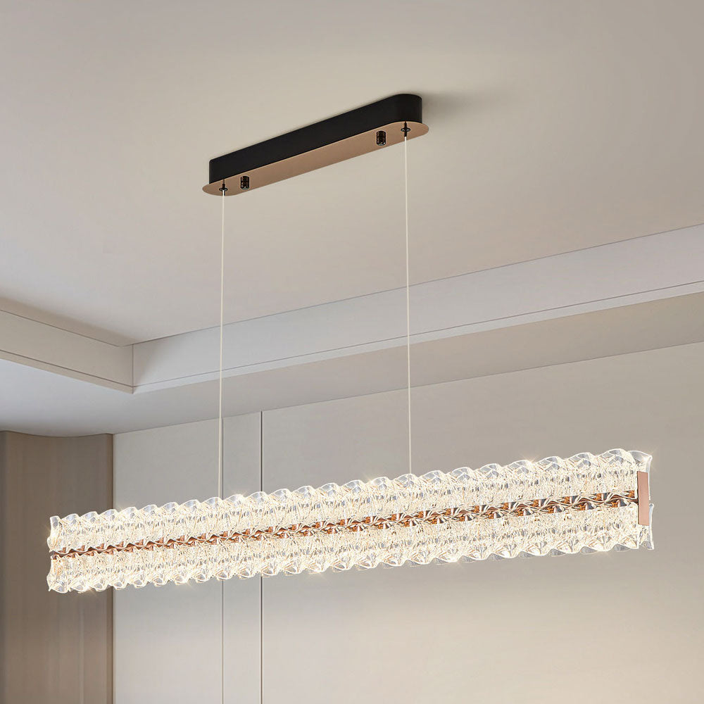 Axis Long Aluminum Textured Pendant Light D003C