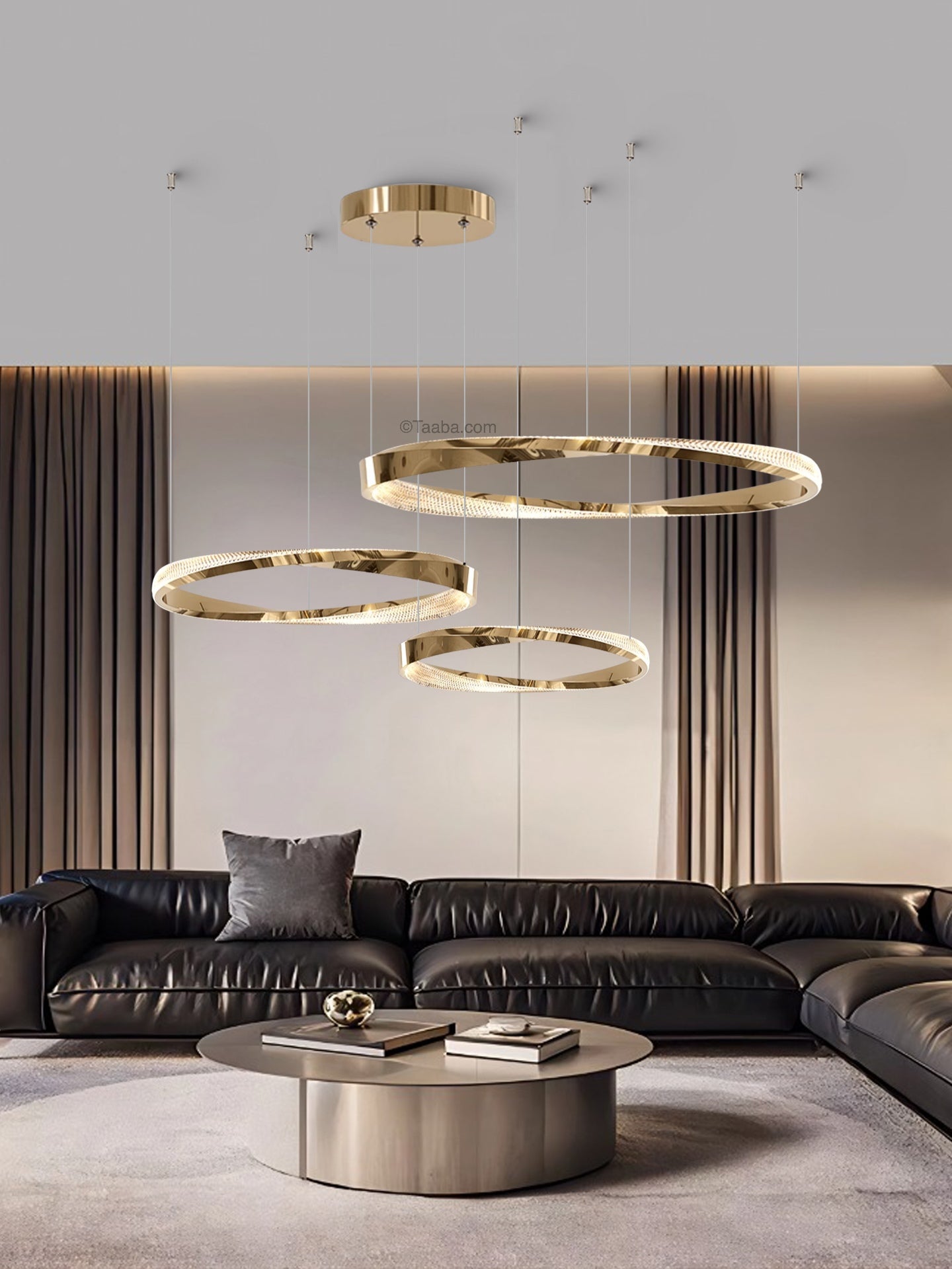 Cyber Style Three Ring Art Chandelier D0063P