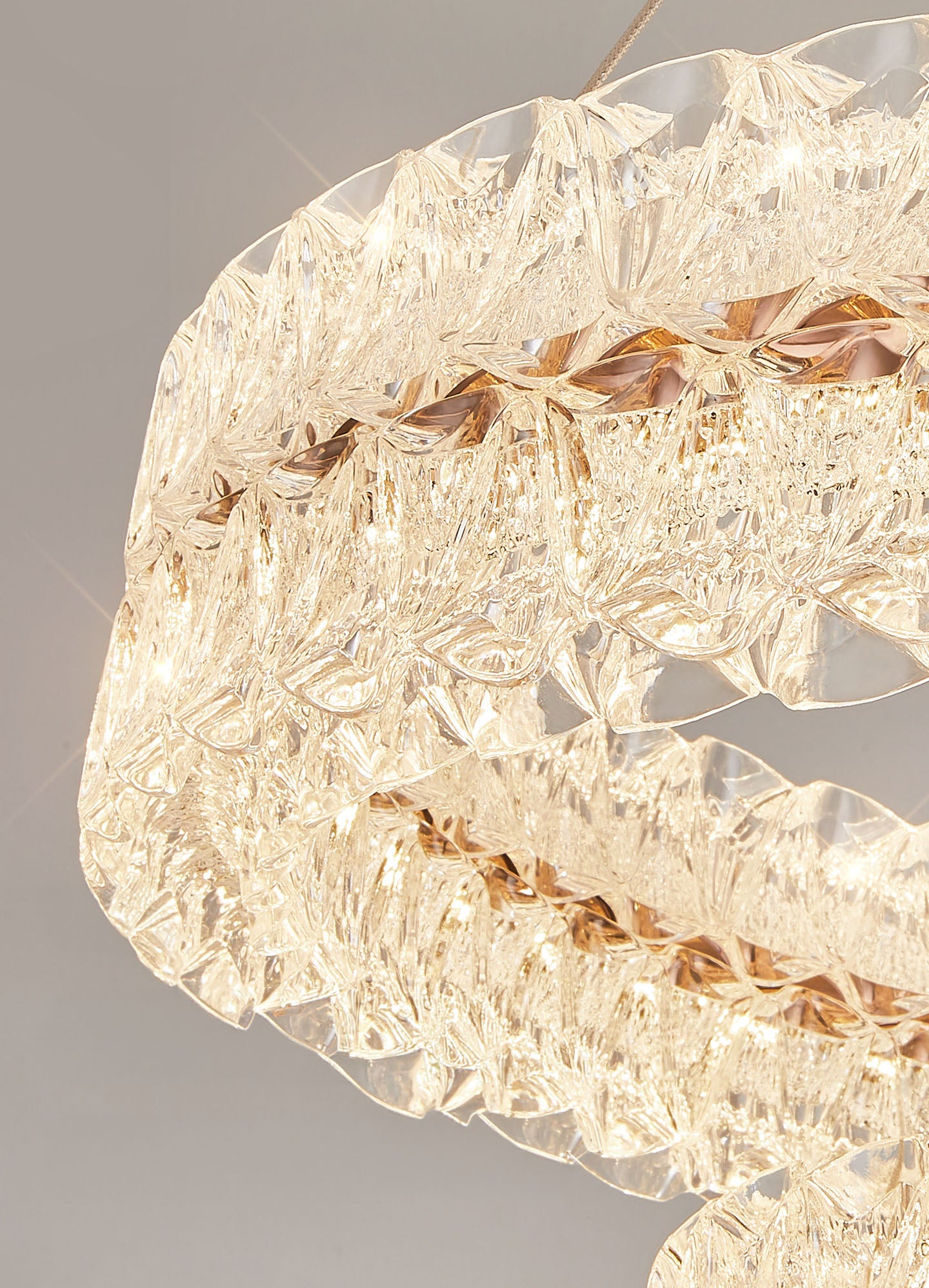 Axis Single Ring Aluminum Textured Pendant Light D0031