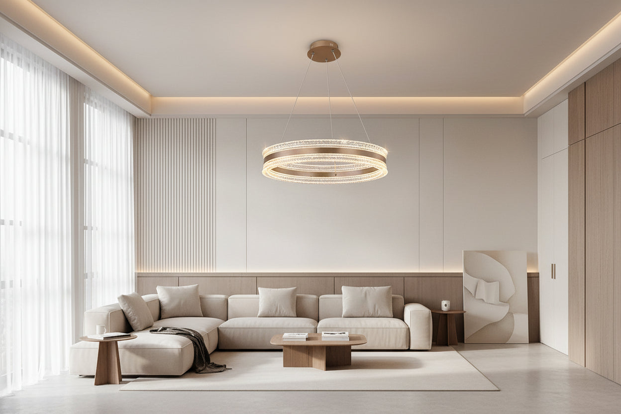 Flux Single Ring Aluminum Art Pendant Light D0011