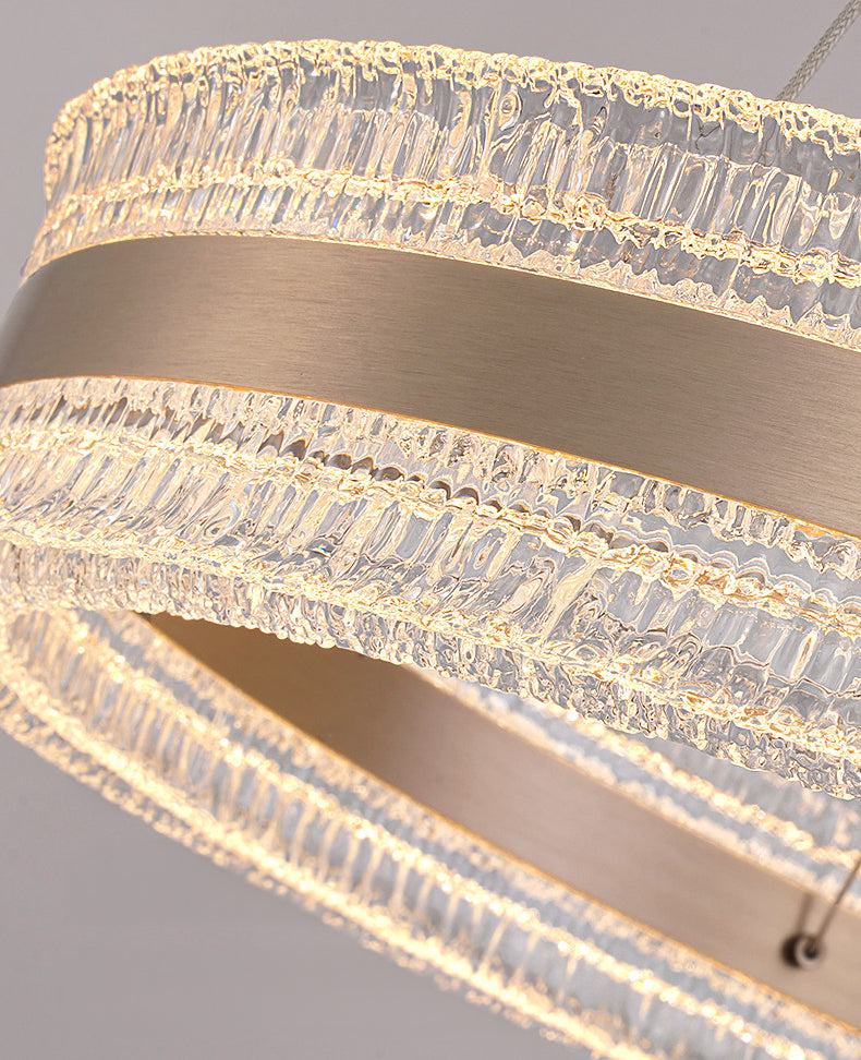 Flux Double Ring Aluminum Art Pendant Light D0012