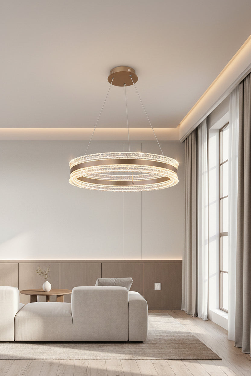 Flux Single Ring Aluminum Art Pendant Light D0011