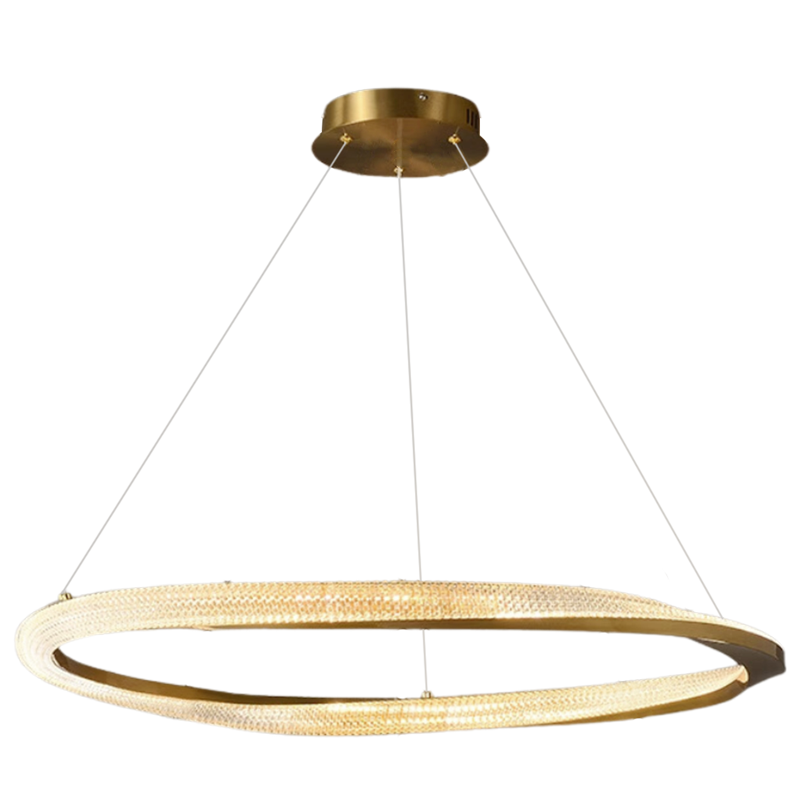 Cyber Light Luxury Chrome-Plated Art Single-Ring Pendant Light D0061