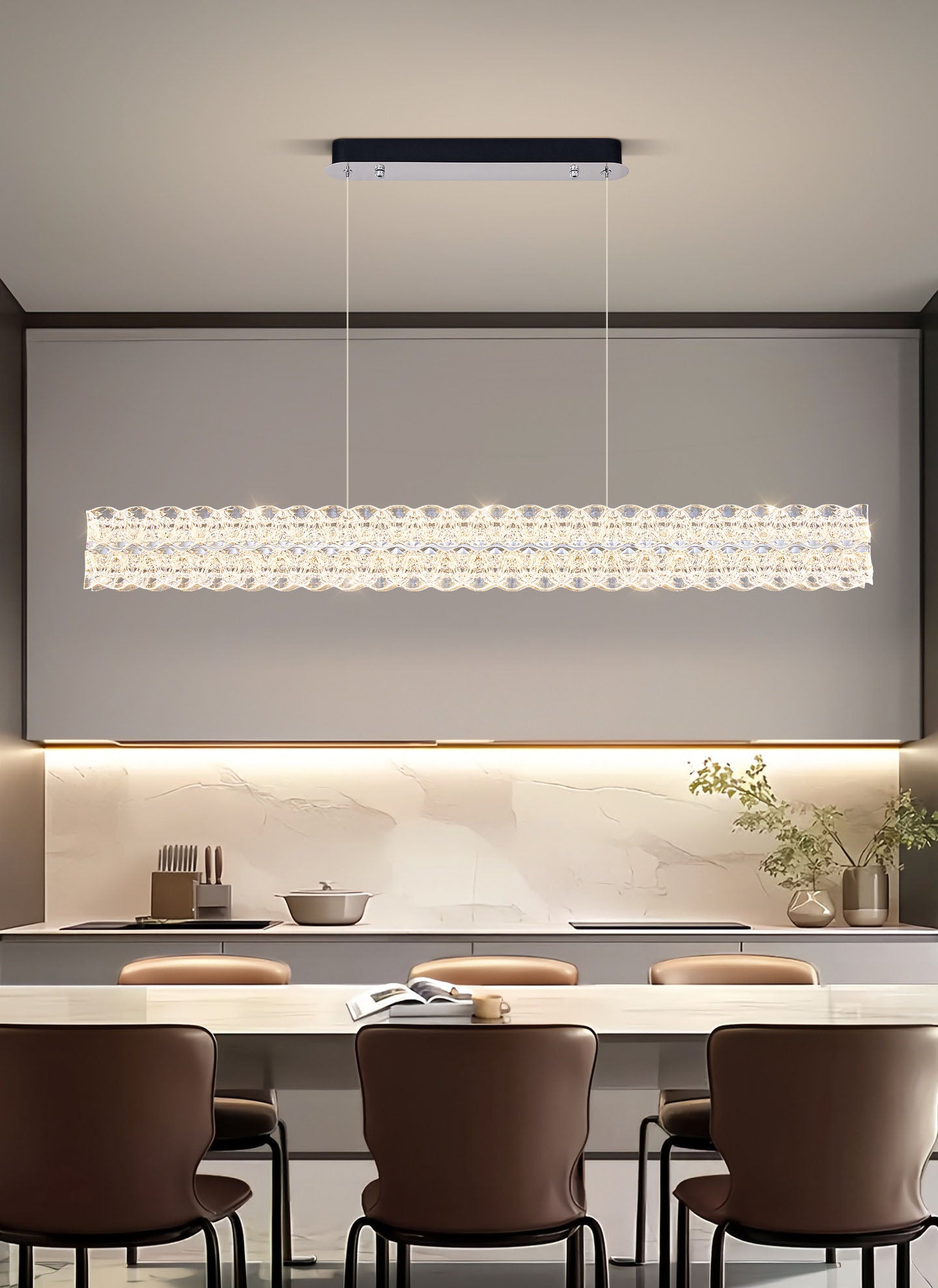 Axis Long Aluminum Textured Pendant Light D003C