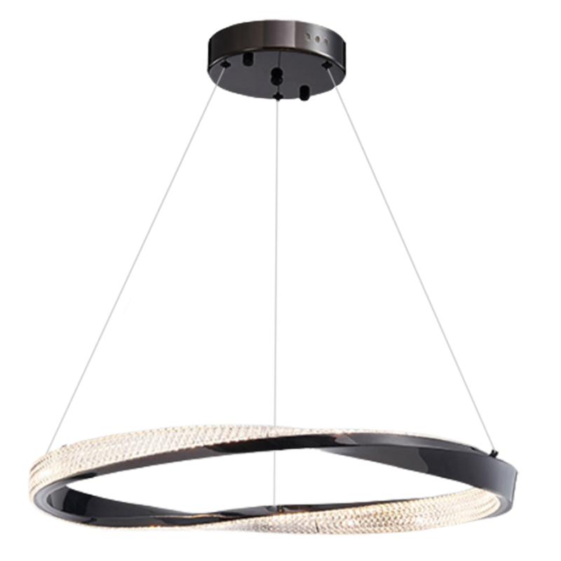 Cyber Light Luxury Chrome-Plated Art Single-Ring Pendant Light D0061