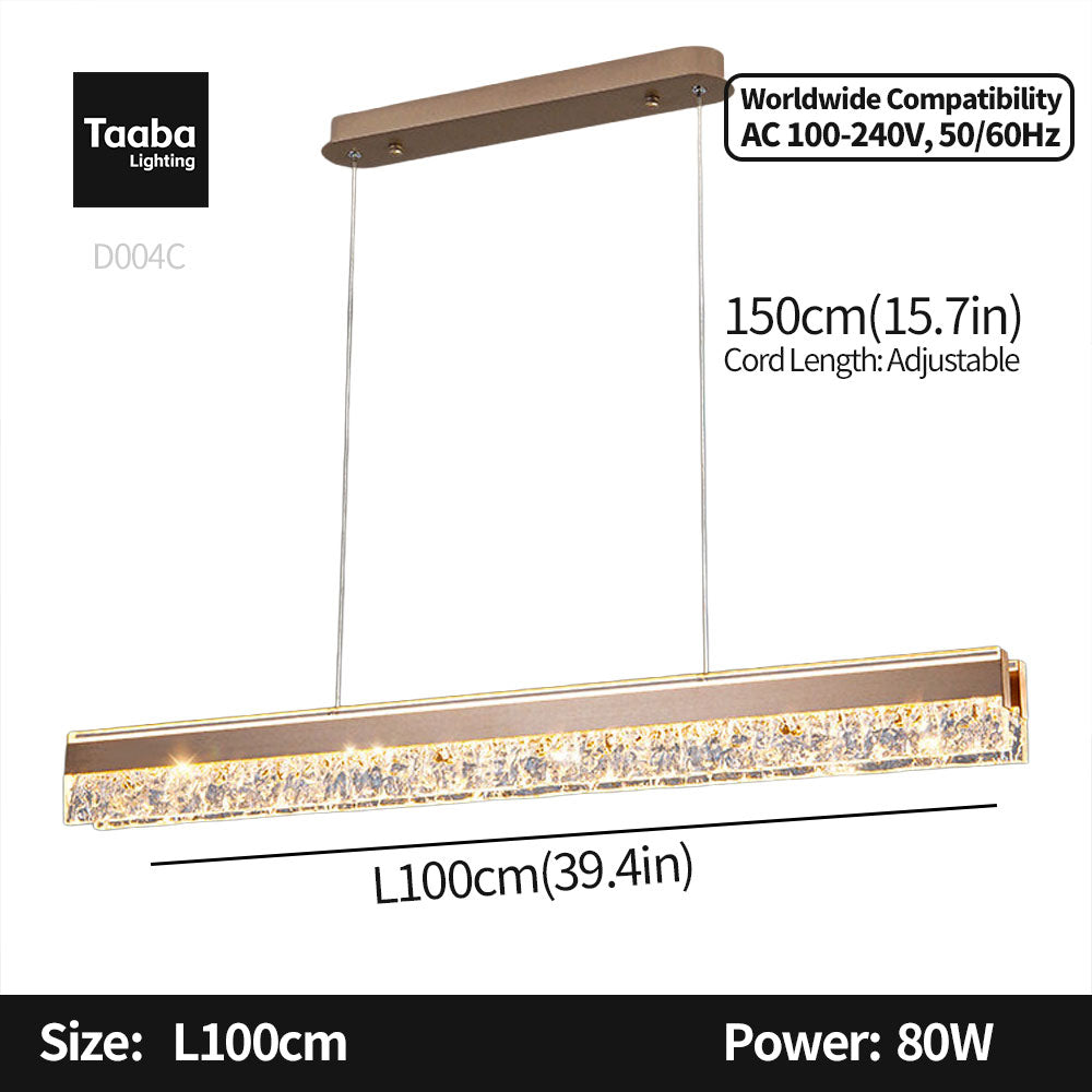 Neo Long Aluminum Frosted Glass Pendant Light D004C