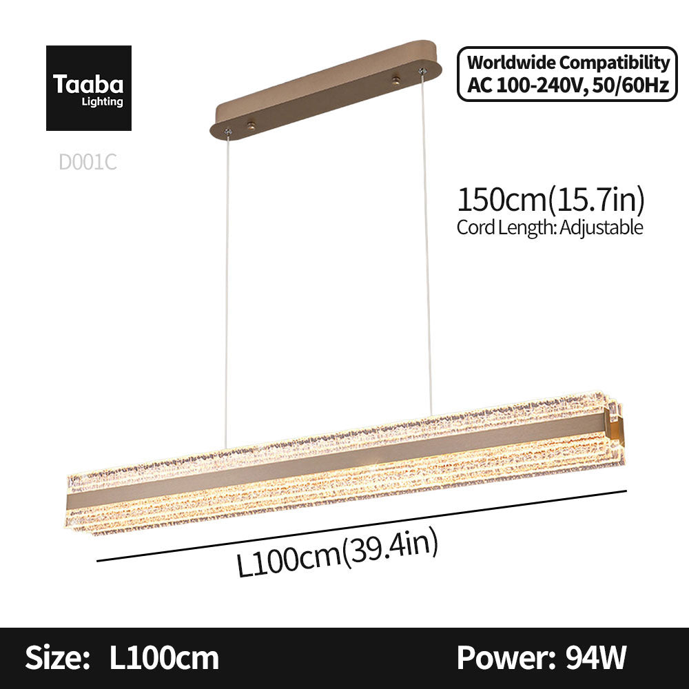 Flux Strip Aluminum Art Pendant Light D001C