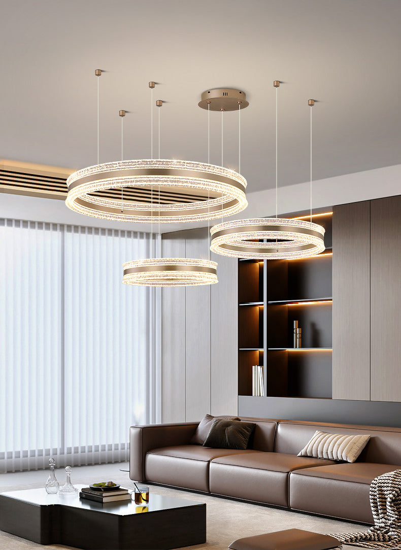 Flux Three Ring Aluminum Art Pendant Light D0013P