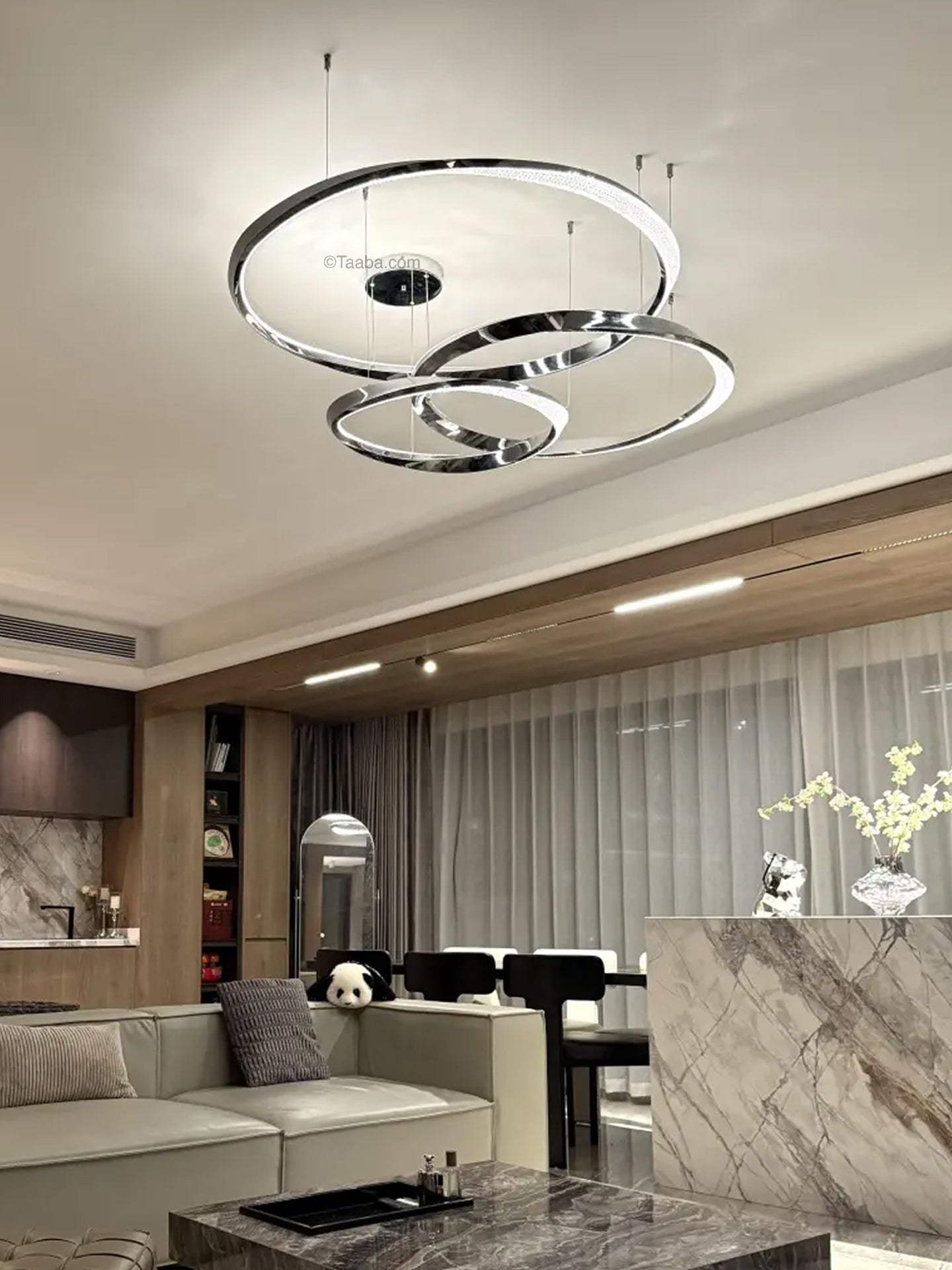 Cyber Style Three Ring Art Chandelier D0063P