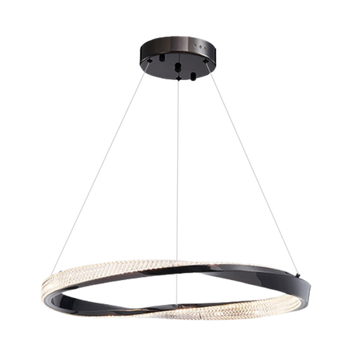 Cyber Light Luxury Chrome-Plated Art Single-Ring Pendant Light D0061
