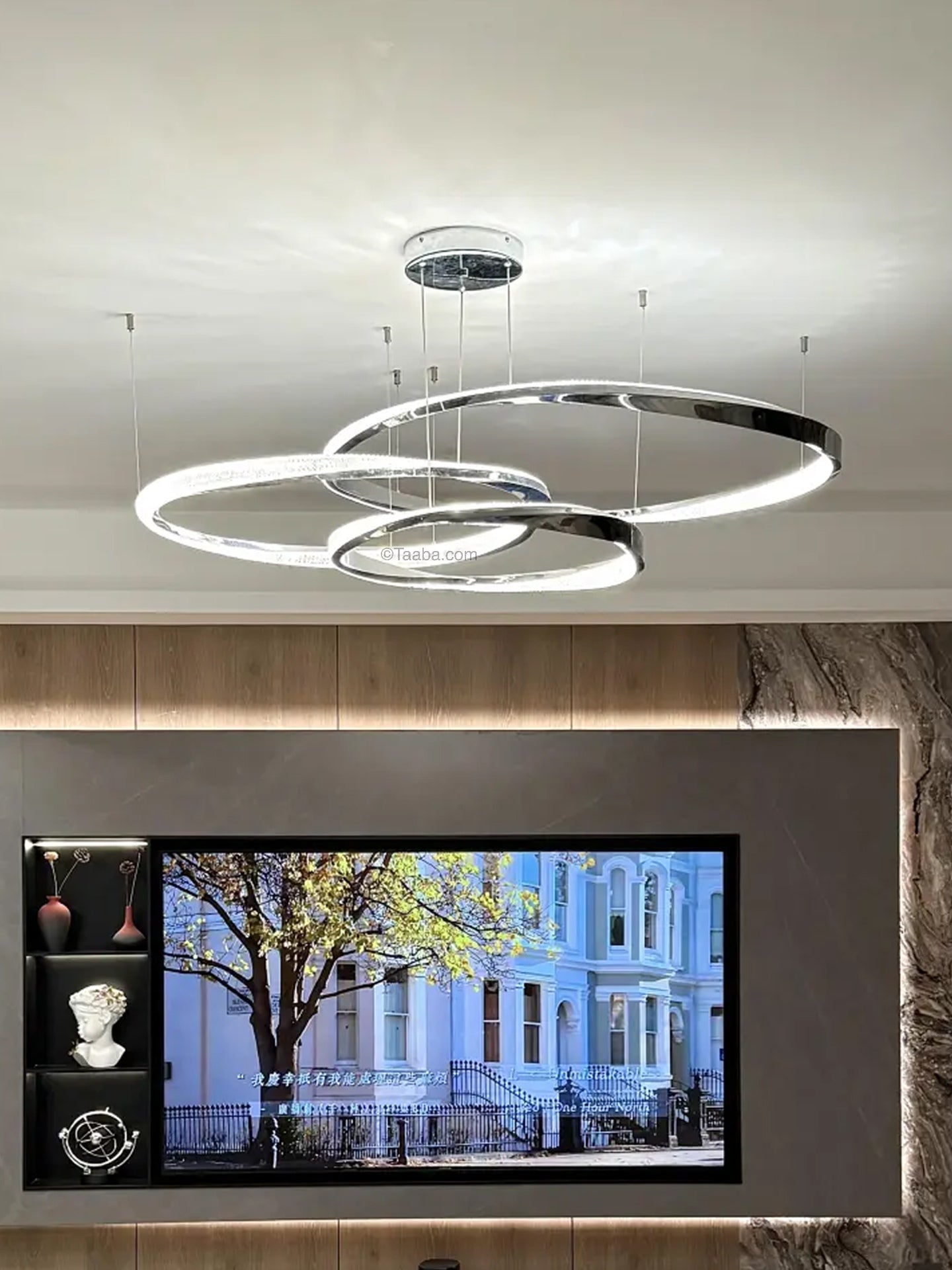 Cyber Style Three Ring Art Chandelier D0063P