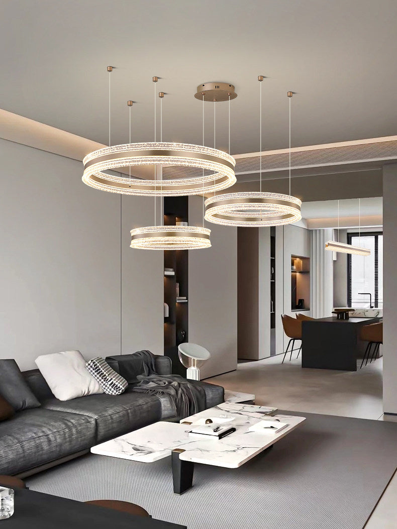 Flux Three Ring Aluminum Art Pendant Light D0013P