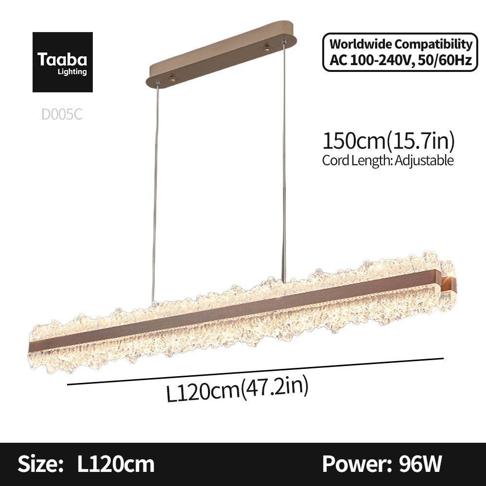 Core Long Aluminum Glacier Pendant Light D005C