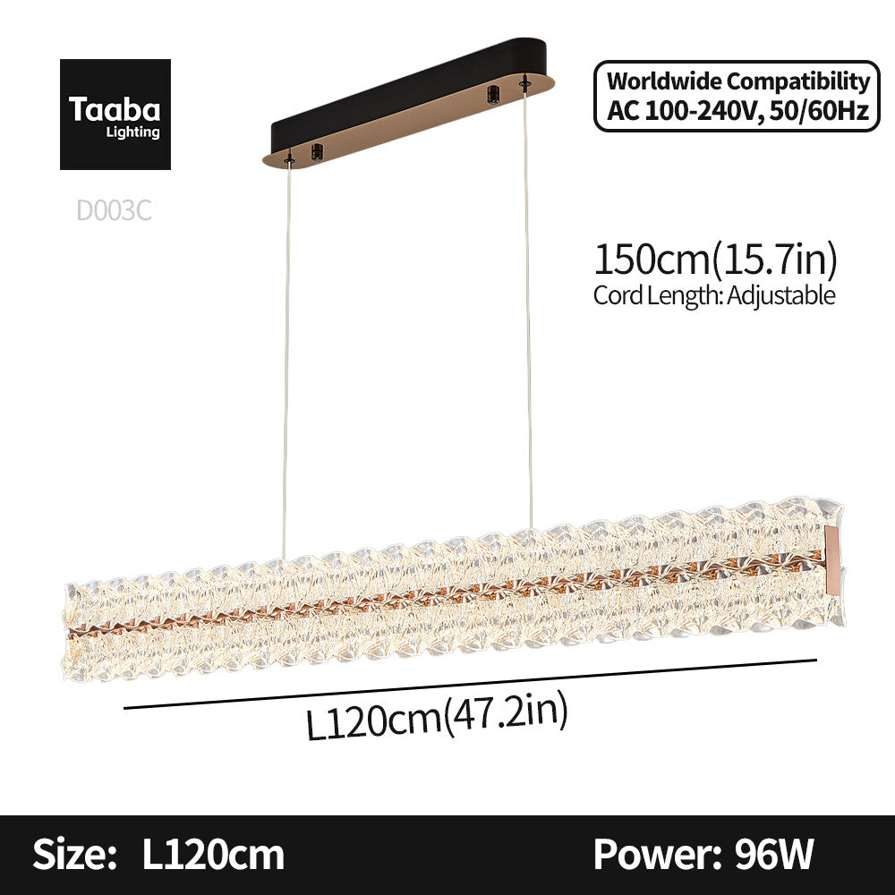Axis Long Aluminum Textured Pendant Light D003C