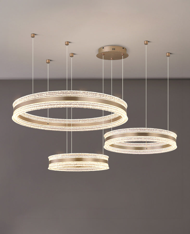 Flux Three Ring Aluminum Art Pendant Light D0013P