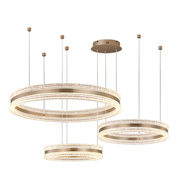 Flux Three Ring Aluminum Art Pendant Light D0013P