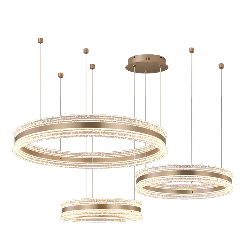 Flux Three Ring Aluminum Art Pendant Light D0013P