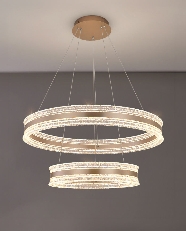 Flux Double Ring Aluminum Art Pendant Light D0012
