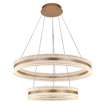 Flux Double Ring Aluminum Art Pendant Light D0012