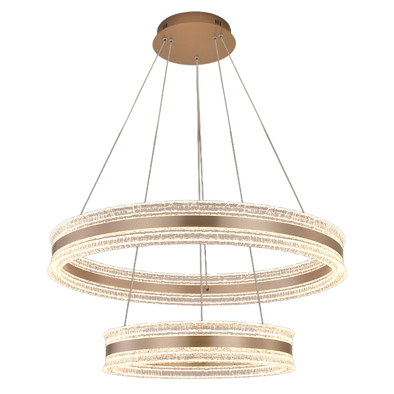 Flux Double Ring Aluminum Art Pendant Light D0012