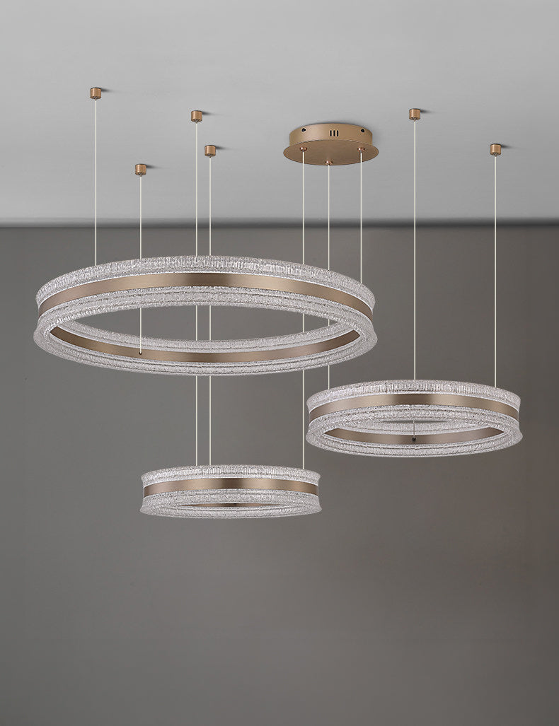 Flux Three Ring Aluminum Art Pendant Light D0013P