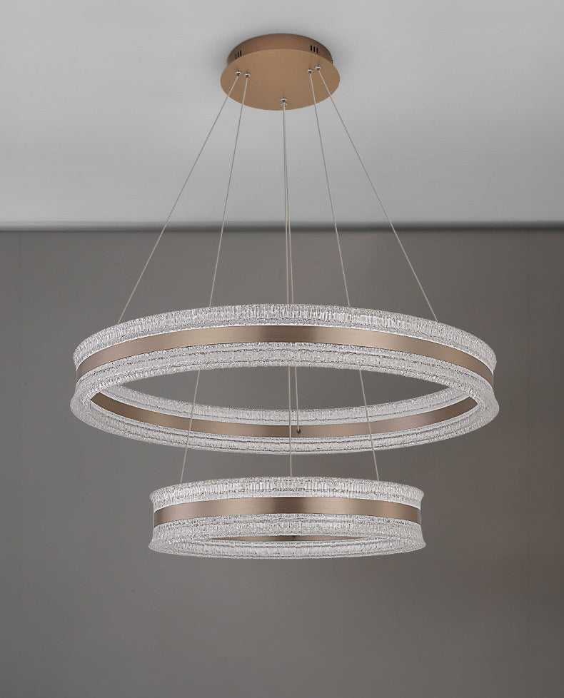 Flux Double Ring Aluminum Art Pendant Light D0012
