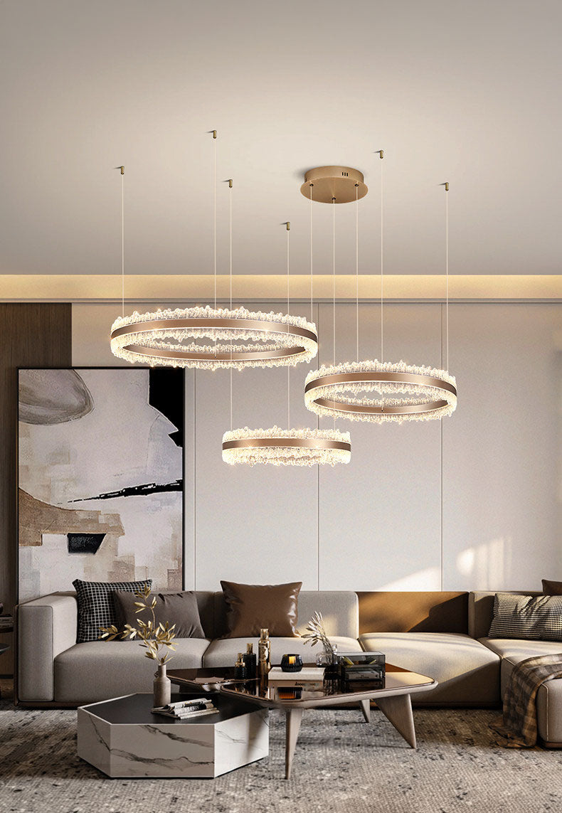 Core Three Ring Aluminum Glacier Pendant Light D0053P