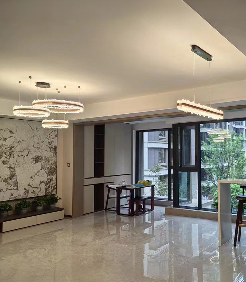 Core Three Ring Aluminum Glacier Pendant Light D0053P