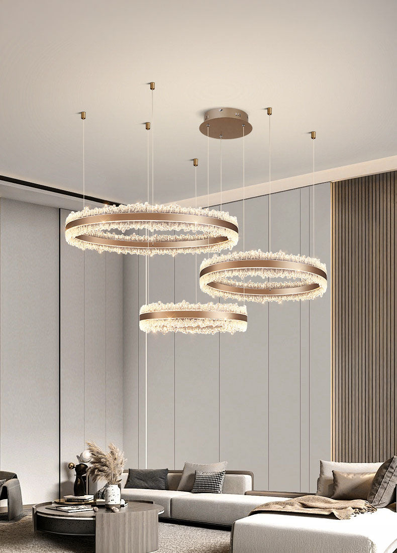 Core Three Ring Aluminum Glacier Pendant Light D0053P
