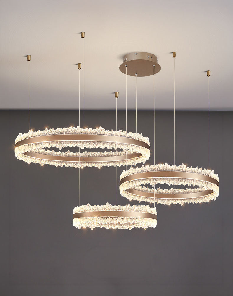 Core Three Ring Aluminum Glacier Pendant Light D0053P