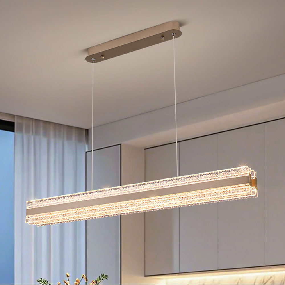 Flux Strip Aluminum Art Pendant Light D001C