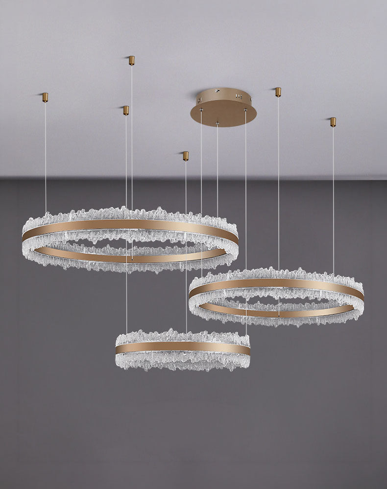 Core Three Ring Aluminum Glacier Pendant Light D0053P