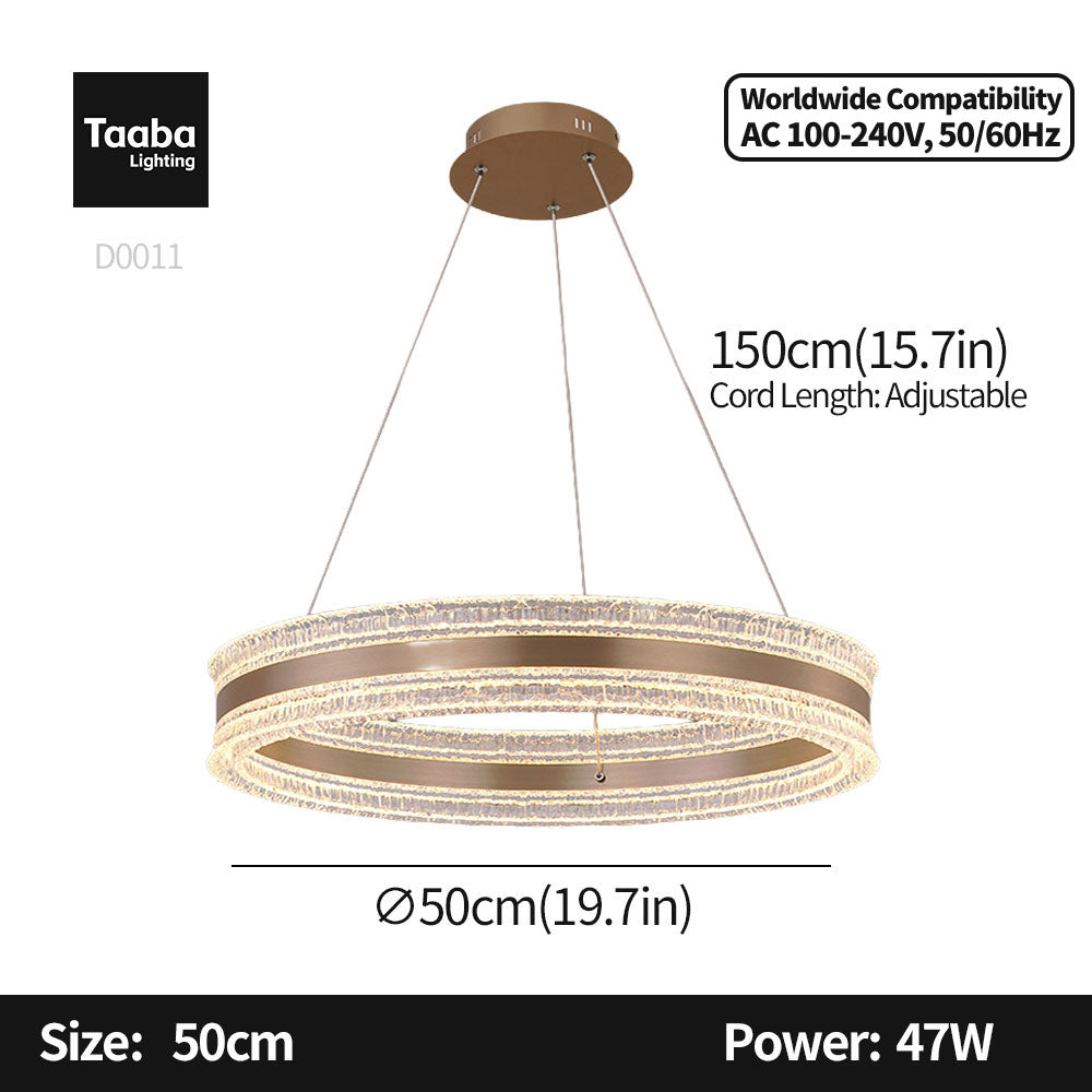 Flux Single Ring Aluminum Art Pendant Light D0011