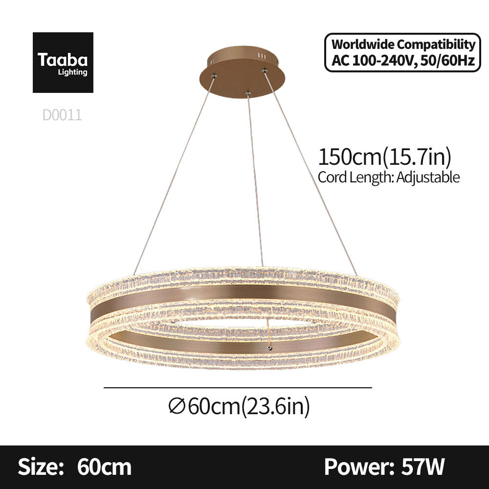 Flux Single Ring Aluminum Art Pendant Light D0011