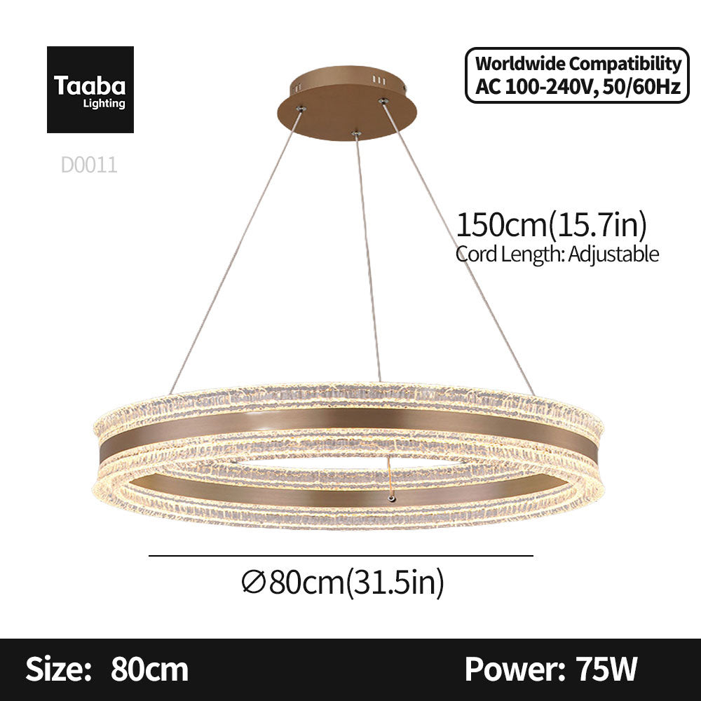 Flux Single Ring Aluminum Art Pendant Light D0011
