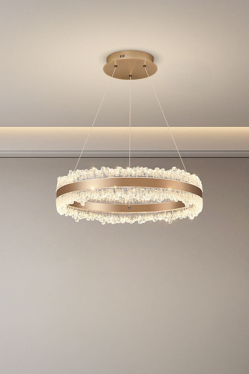 Core Single Ring Aluminum Glacier Pendant Light D0051